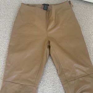 Kenneth Cole New York tannish brown Leather pants size 6